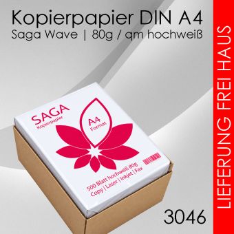 Office Kopierpapier Saga Wave A4 - 80g 