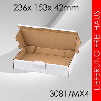 450x Maxibrief Gr. 4 - 236x 153x 42mm - weiß 