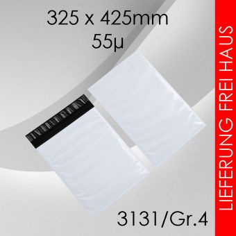 1.700x LeoBag Folienversandtaschen Gr. 4 - 325 x 425mm (DIN A4+) 