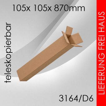 Teleskopkarton D6 - 105x 105x 870mm 