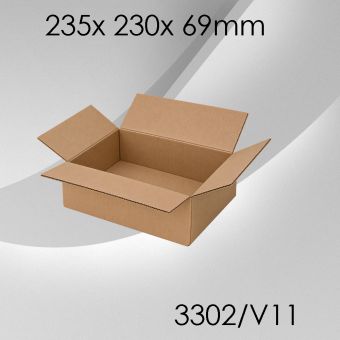 50x Faltkarton V11 - 235x 230x 69mm 