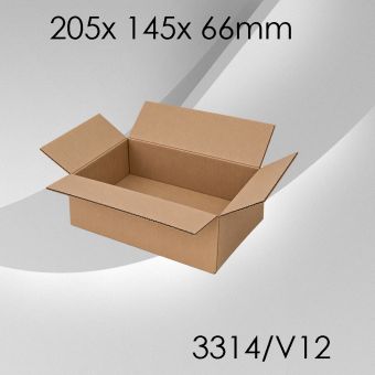 50x Faltkarton V12 - 205x 145x 66mm 