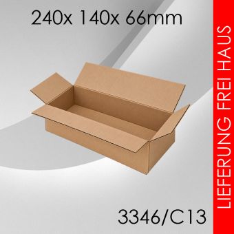 3.500x Faltkarton C13 - 240x 140x 66mm 