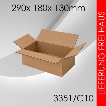 1.400x Faltkarton C10 - 290x 180x 130mm 