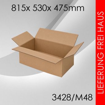 Faltkarton M48 - 815x 530x 475mm 100 Stück