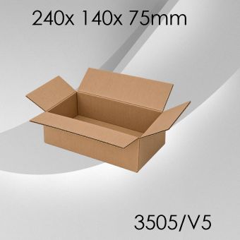 50x Faltkarton V5 - 240x 140x 75mm 