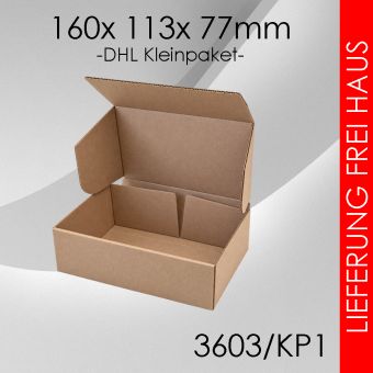 1.200x DHL Kleinpaket KP1 - 160x 113x 77mm 