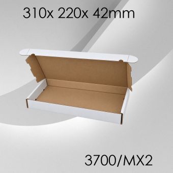 100x Maxibriefkarton Gr. 2 - 310x 220x 42mm - weiß 