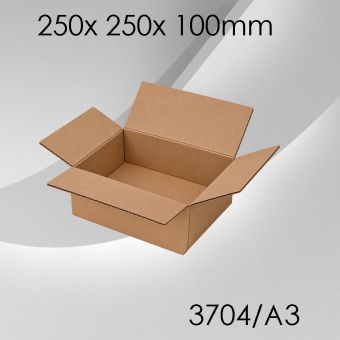 50x Faltkarton A3 - 250x 250x 100mm 