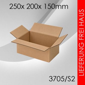 200x Faltkarton S2 - 250x 200x 150mm 
