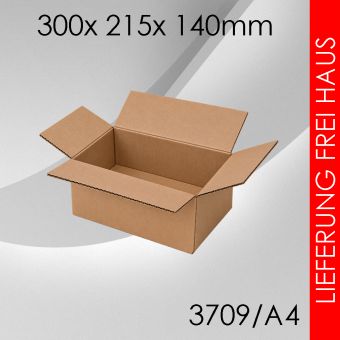 150x Faltkarton A4 - 300x 215x 140mm 