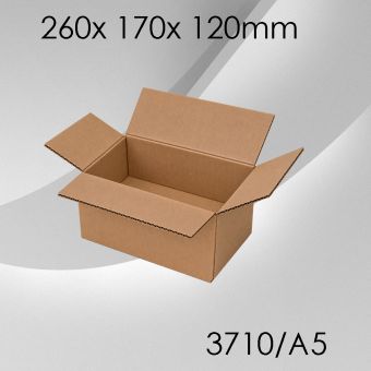 50x Faltkarton A5 - 260x 170x 120mm 