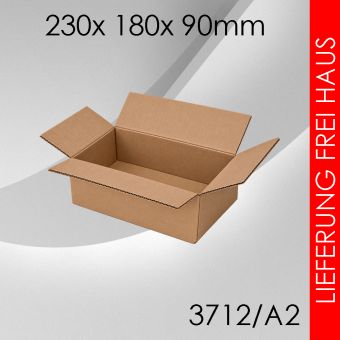 2.800x Faltkarton A2 -230x 180x 90mm 