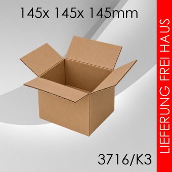 1.080x Faltkarton K3 - 145x 145x 145mm 