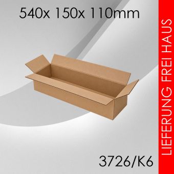 450x Faltkarton K6 - 540x 150x 110mm 