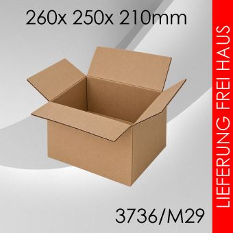 375x Faltkarton M29 - 260x 250x 210mm 