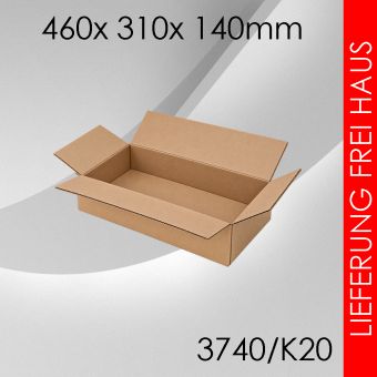 Faltkarton K20 - 460x 310x 140mm 90 Stück
