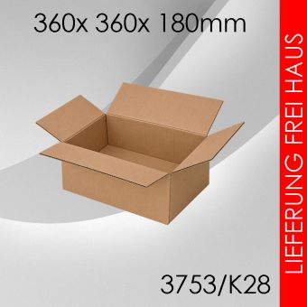 Faltkarton K28 - 360x 360x 180mm 700 Stück
