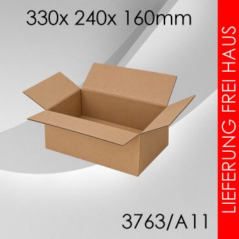 375x Faltkarton A11 - 330x 240x 160mm 
