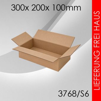 200x Faltkarton S6 - 300x 200x 100mm 