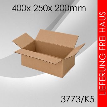1.400x Faltkarton K5 - 400x 250x 200mm 