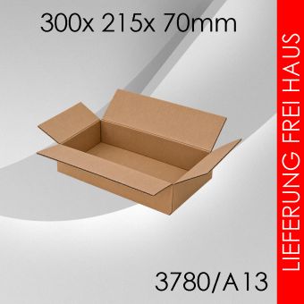 2.100x Faltkarton A13 - 300x 215x 70mm 