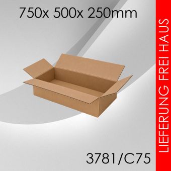 Faltkarton C75 - 750x 500x 250mm 