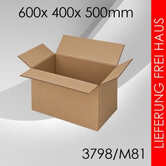 Faltkarton 1-wellig M81 - 600x 400x 500mm 
