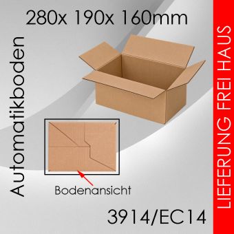 450x Automatikkarton EC14 - 280x 190x 160mm 