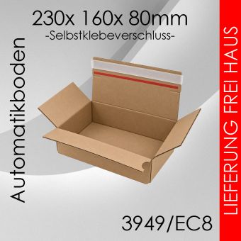 1.800x Automatikkarton EC8 - 230x 160x 80mm 