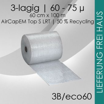 1x Luftpolsterfolie 3-lagig - 60cm x 100m - Business 