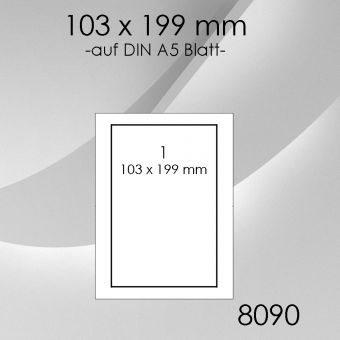 15.000 Etiketten 103x 199mm auf DIN A5-Bogen 