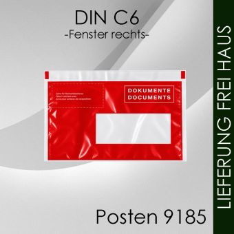 SoPo 5.000 Lieferscheintaschen C6+ 