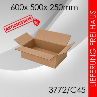Faltkarton C45 - 600x 500x 250mm 