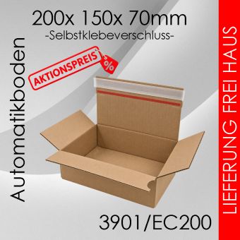 6.600x Automatikkarton EC200 - 200x 150x 70mm 