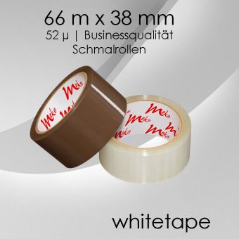 48 Rollen Meko Klebeband whitetape 38mm breit 48 Rollen transparent