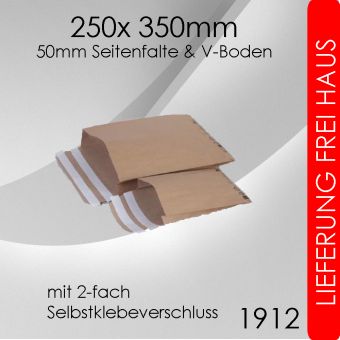 800x Papier-Versandtasche 250x 350mm 