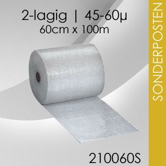 2x Luftpolsterfolie 2-lagig - 60cm x 100m - Standard 