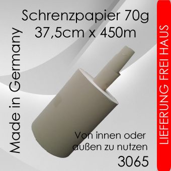 Ab 2 Rollen Schrenzpapier 37,5cm x 450m - 70g/m² grau 48 Rollen