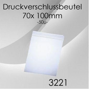 20.000 Druckverschlussbeutel 70x 100mm 50µ 