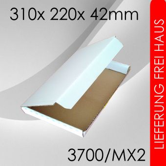 250x Maxibriefkarton Gr. 2 - 310x 220x 42mm - weiß 