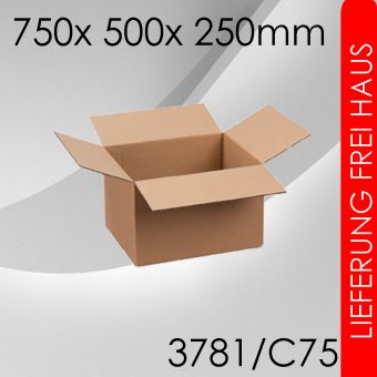 780x Faltkarton C75 - 750x 500x 250mm 