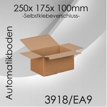 60x Automatikkarton EA9 - 250x 175x 100mm 