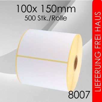 12 Rollen à 500 Stk. Thermoetiketten 100x 150mm 