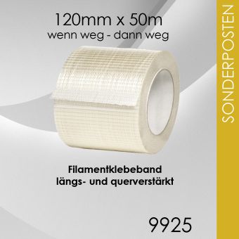 Posten 8x Filamentklebeband  12cm x 50m 