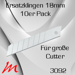 10er Pack Ersatzklingen für Cutter 18mm 