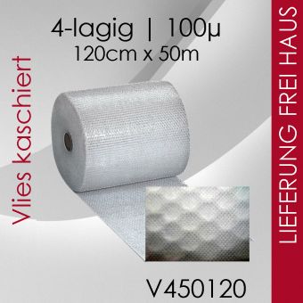 Vlies-Luftpolsterfolie 120cm x 50m - 4-lagig 