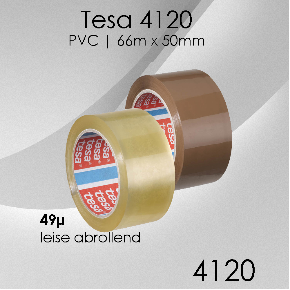 6 Rollen Tesa PVC-Klebeband 4120 Packband Nr braun 